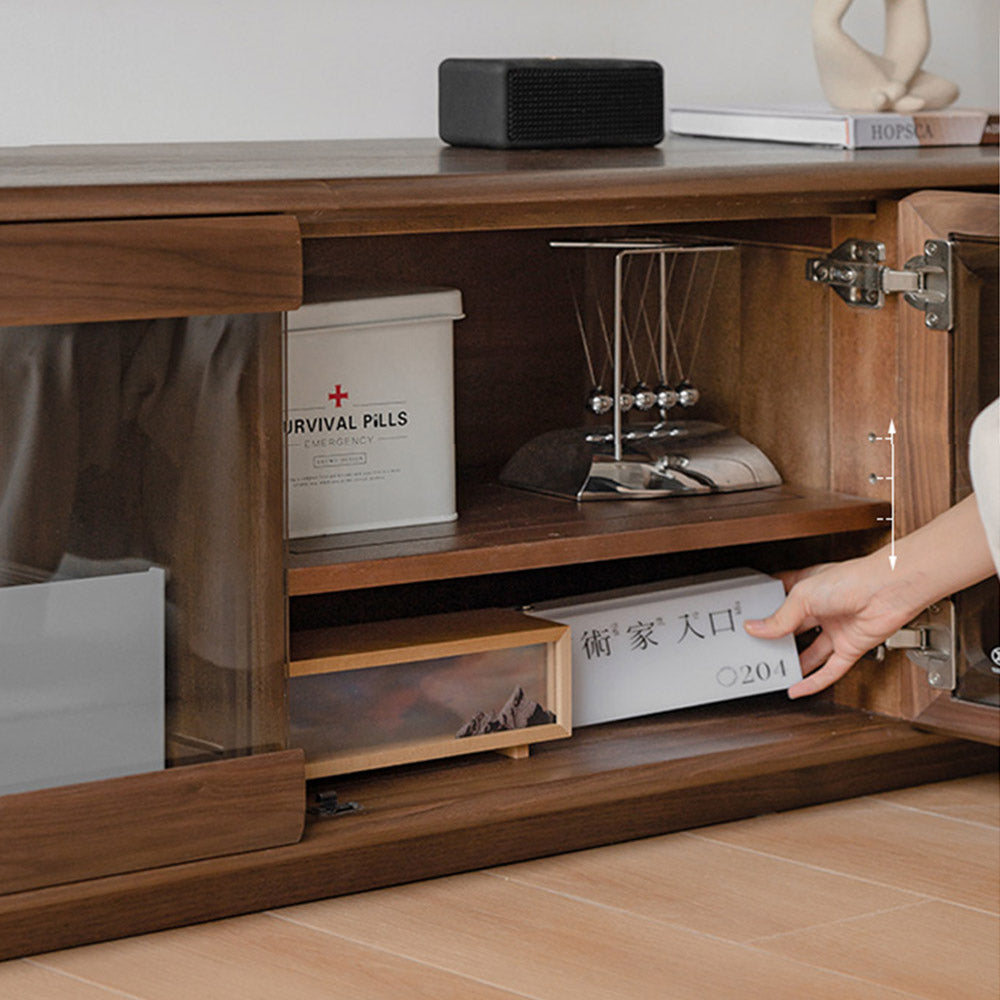 Ardea Natural Solid Walnut Floor-Standing Entertainment Unit