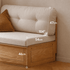 Arezzo Natural Solid Oak Storage Sofa with cushioned seating and built-in storage for modern homes
