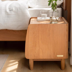 Arklow Natural Solid Cherry Bedside Table - Oak Furniture Store