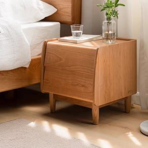 Arklow Natural Solid Cherry Bedside Table - Oak Furniture Store