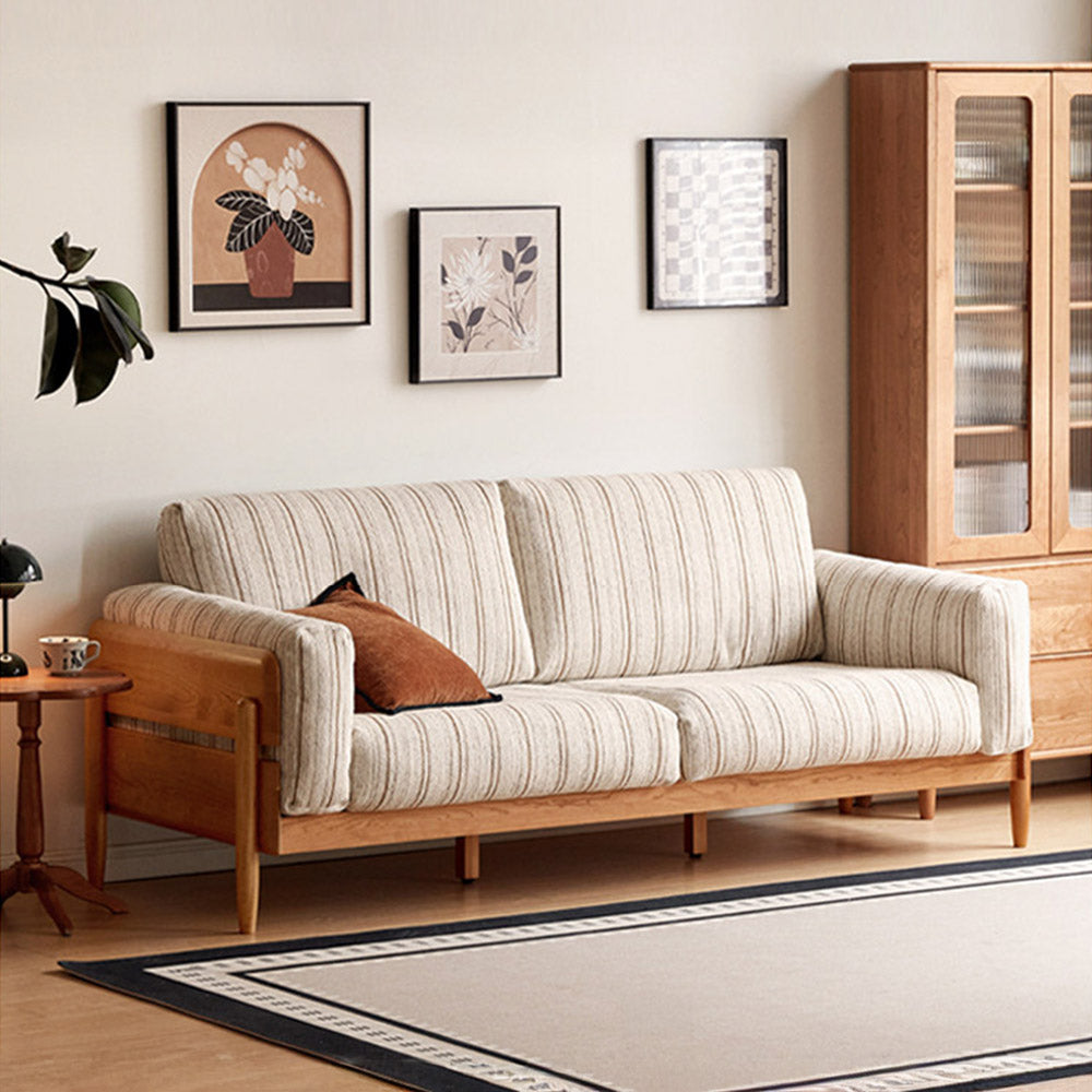 Arsoli Natural Solid Cherry Sofa