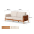 Arsoli Natural Solid Cherry Sofa