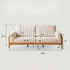 Arsoli Natural Solid Cherry Sofa