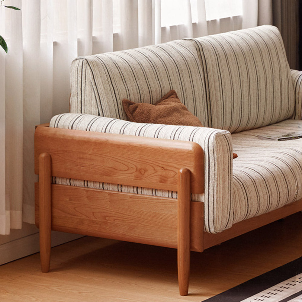 Arsoli Natural Solid Cherry Sofa
