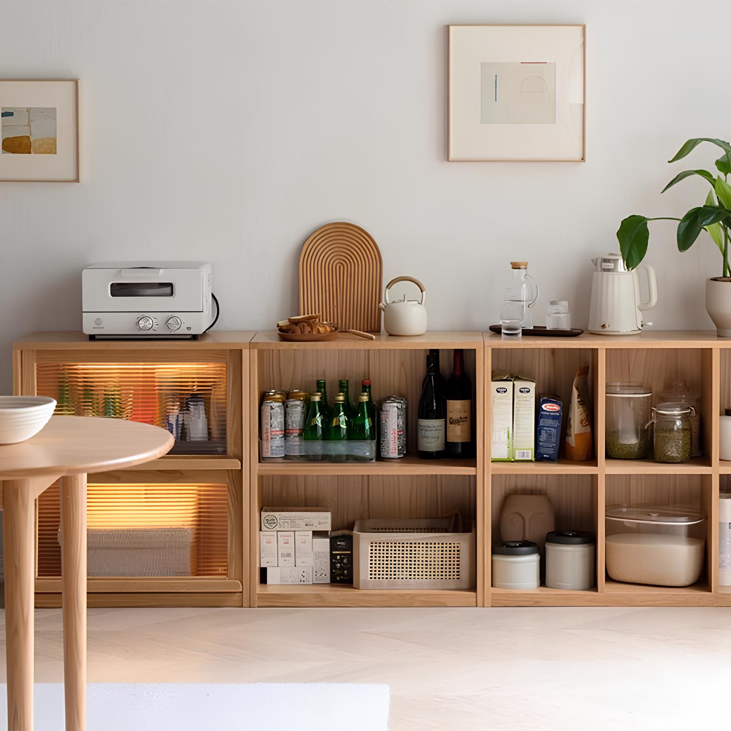 Asele Natural Solid Oak Modular Wall Shelves | Oak Furniture Store