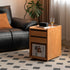 Auty Solid Wood Movable Small Side Table | Oak Furniture Store