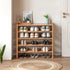 Avola Natural Solid Rubber Wood Shoe Rack with Hooks