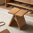 Avola Natural Solid Rubber Wood Shoe Stool