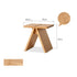 Avola Natural Solid Rubber Wood Shoe Stool