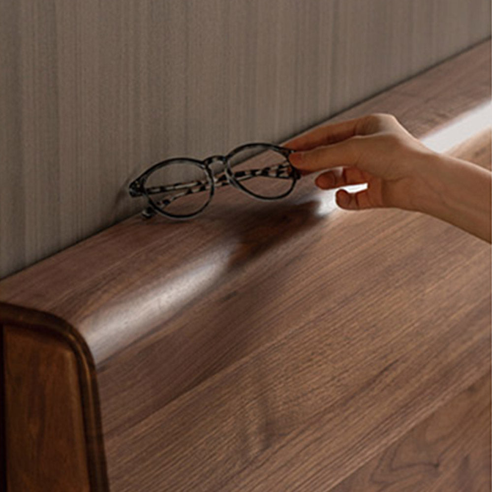 Bailey Natural Solid Walnut Bed Frame