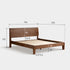 Bailey Natural Solid Walnut Bed Frame