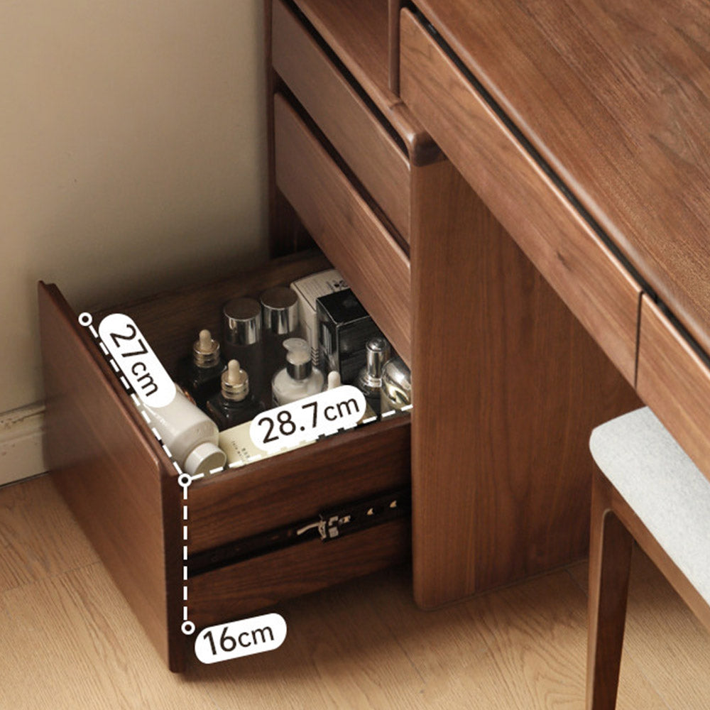 Bailey Natural Solid Walnut Dressing Table