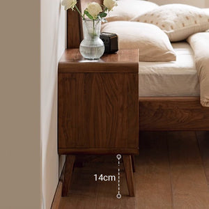 Baileys Solid Walnut Bedside Table - Oak Furniture Store