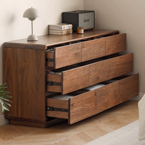 Baileys Solid Walnut Chest of Drawers - Oak Furniture Store