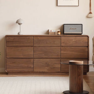 Baileys Solid Walnut Chest of Drawers - Oak Furniture Store