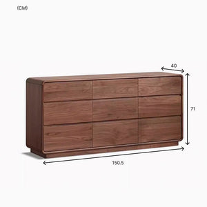 Baileys Solid Walnut Chest of Drawers - Oak Furniture Store