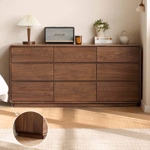 Baileys Solid Walnut Chest of Drawers - Oak Furniture Store