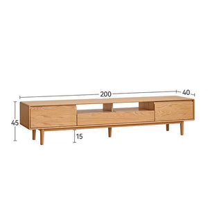 Berg Natural Solid Oak Entertainment Unit - Oak Furniture Store & Sofas