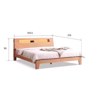 Bervas Natural Solid Oak Bed Frame - Oak Furniture Store & Sofas