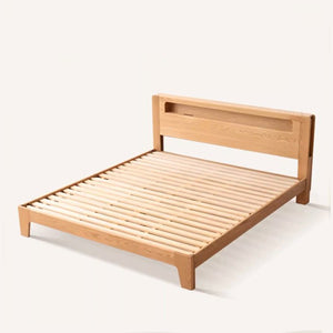 Bervas Natural Solid Oak Bed Frame - Oak Furniture Store & Sofas