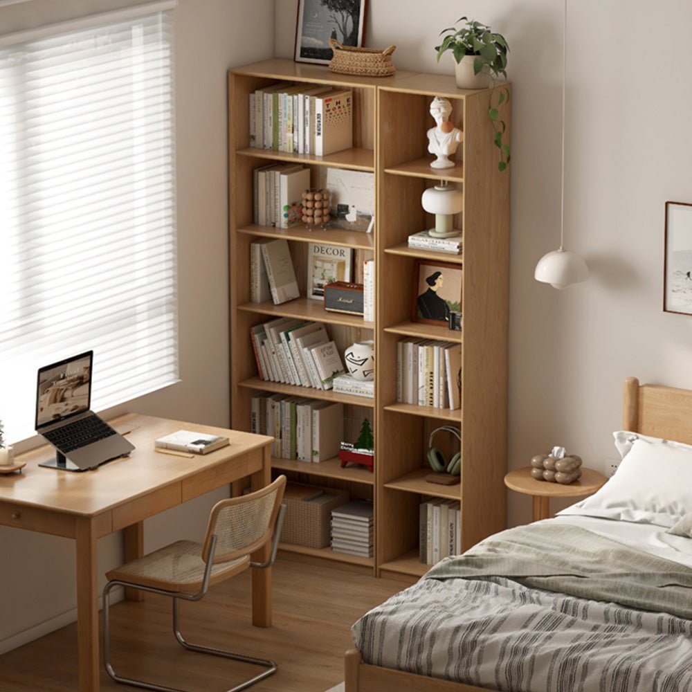 Beverley Natural Solid Ash Display Bookcase | Oak Furniture Store