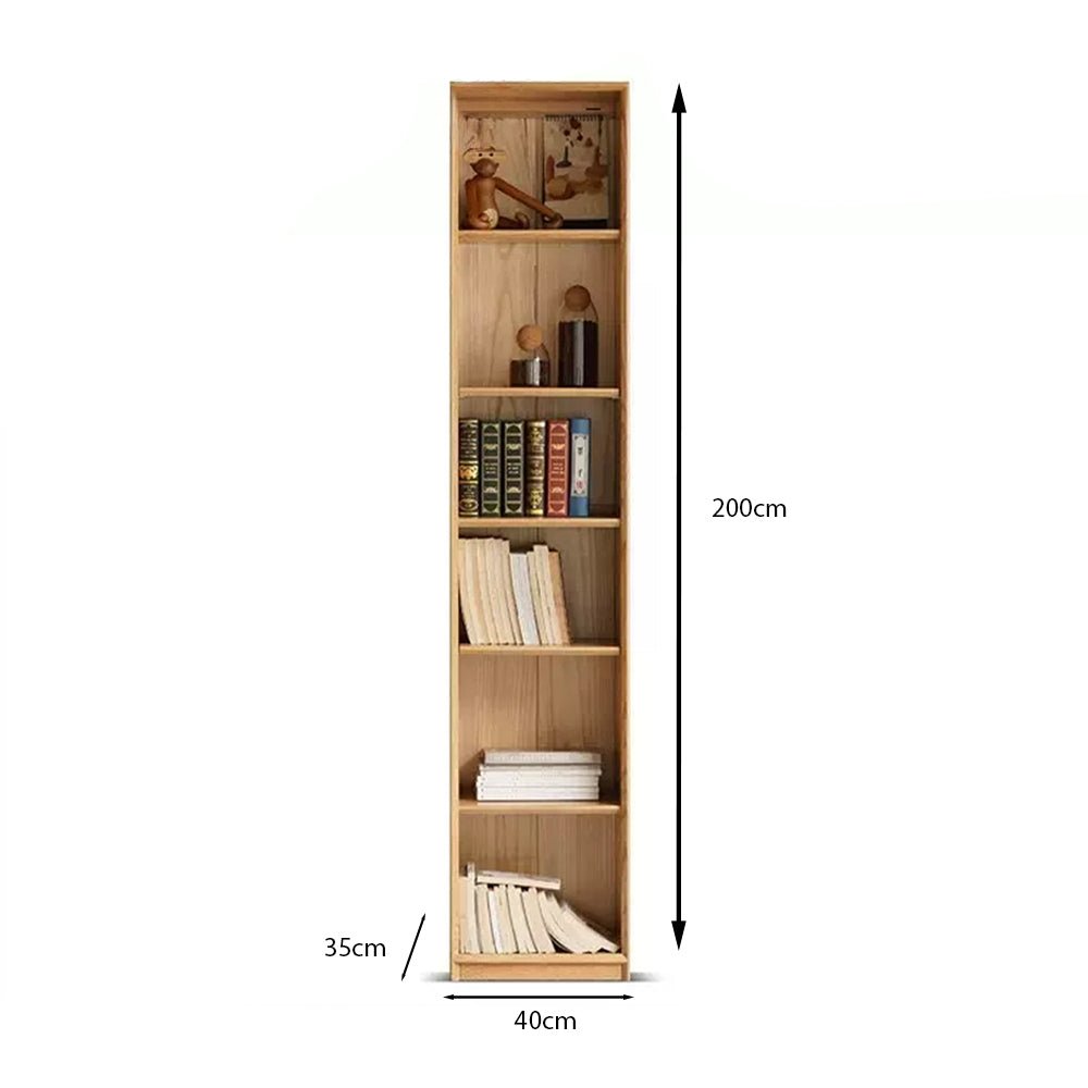 Beverley Natural Solid Ash Display Bookcase | Oak Furniture Store