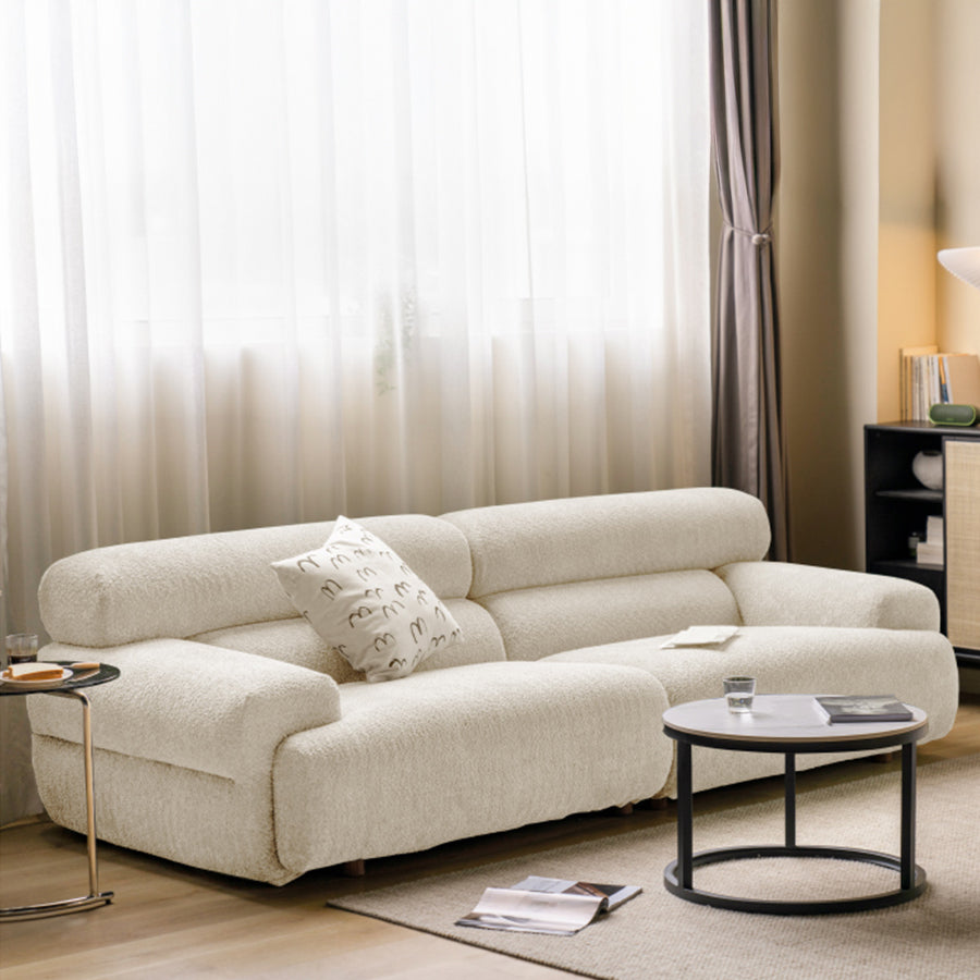 Bielefeld Faux Shearling Vintage-Style Sofa