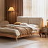Bliecos Natural Solid Oak Cushion Back Bed Frame