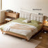 Bliecos Natural Solid Oak Cushion Back Bed Frame