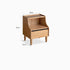 Bogen Natural Solid Oak Bedside Table - Oak Furniture Store