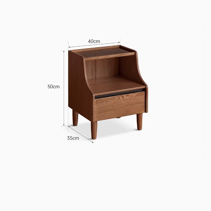 Bogen Natural Solid Oak Bedside Table - Oak Furniture Store