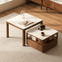 Boise Natural Solid Walnut Coffee Table Set with Ceramic Top