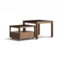 Boise Natural Solid Walnut Coffee Table Set with Ceramic Top