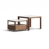 Boise Natural Solid Walnut Coffee Table Set with Ceramic Top