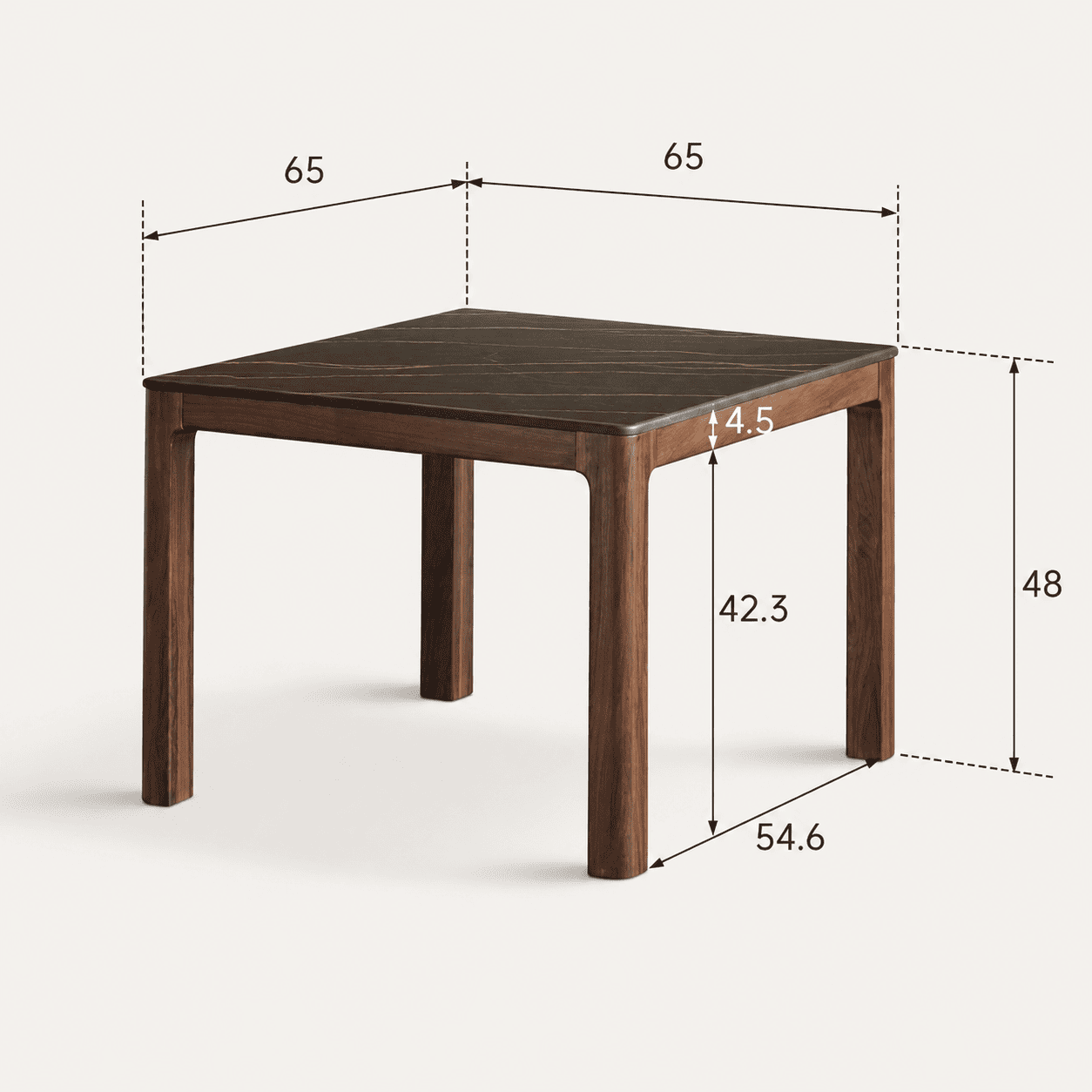 Boise Natural Solid Walnut Coffee Table Set with Ceramic Top