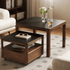 Boise Natural Solid Walnut Coffee Table Set with Ceramic Top