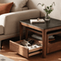 Boise Natural Solid Walnut Coffee Table Set with Ceramic Top