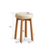 Borna Natural Solid Rubber Wood Dressing Stool | Oak Furniture Store