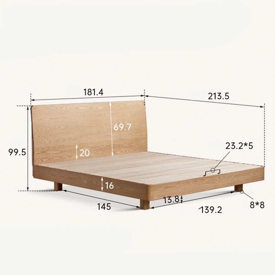 Bray Natural Solid Ash Bed Frame | Oak Furniture Store