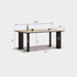 Bremen Charcoal Solid Oak Dining Table with Travertine Top