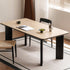 Bremen Charcoal Solid Oak Dining Table with Travertine Top