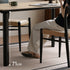 Bremen Charcoal Solid Oak Dining Table with Travertine Top