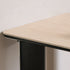 Bremen Charcoal Solid Oak Dining Table with Travertine Top