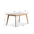 Bremen Natural Solid Ash Dining Table with Ceramic Top | Oak Furniture Store