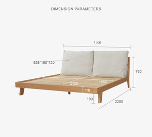 Bremen Natural Solid Oak Bed Frame