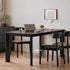 Bremen Solid Oak Dining Table in Charcoal Finish