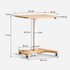 Cary natural solid oak movable small desk dimension image showing 72cm by 50cm tabletop and 71cm height
