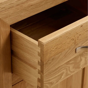 Chamfer Natural Solid Oak Chest of 6 Drawers - Oak Furniture Store