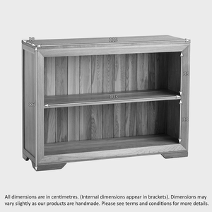 Chamfer Natural Solid Oak Small Bookcase - Oak Furniture Store & Sofas