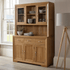 Chamfer Solid Oak Large Sideboard with Hutch Dresser - Oak Furniture Store